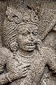Prambanan - Vishnu Temple, reliefs depicting the story of Krishna and his brother Balarama.